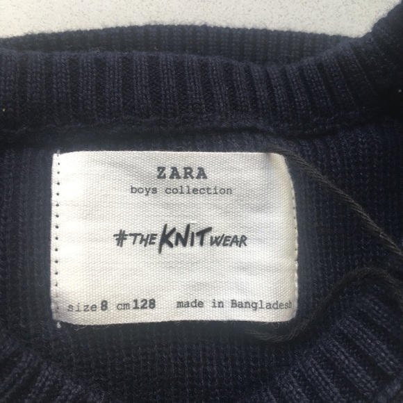 Navy Blue Boys Sweater - Picture 3 of 8